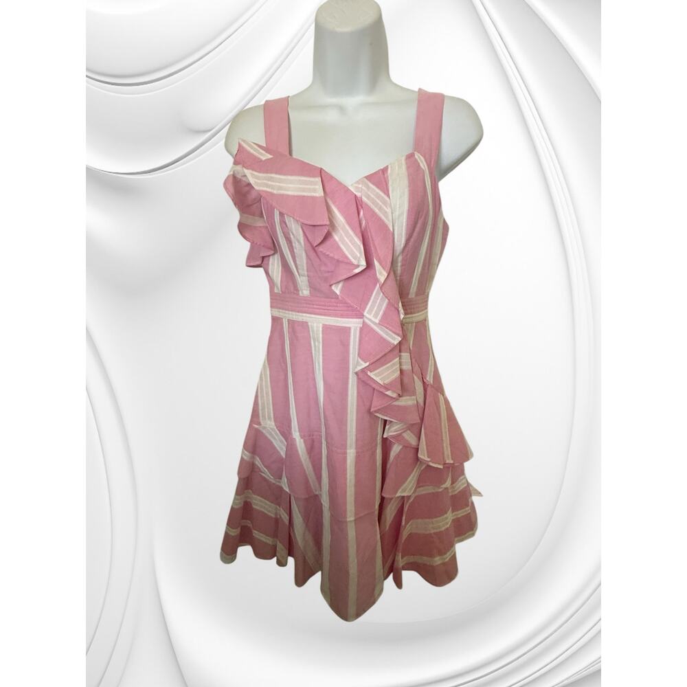 Gianni Bini Sun Pink/White Sun Dress - Excellent   0